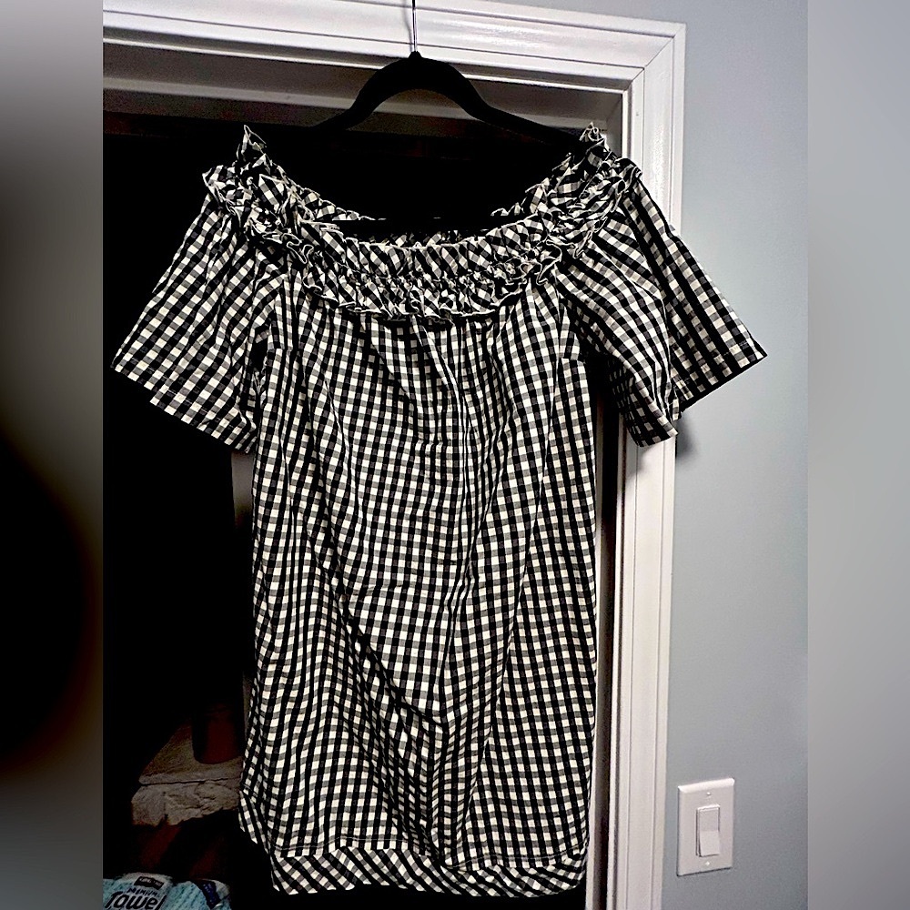 Vineyard Vines black & white gingham dress, ladies XL